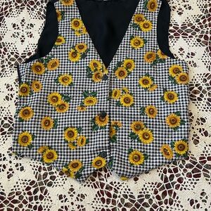 Vintage 90’s Sunflower Patterned Vest